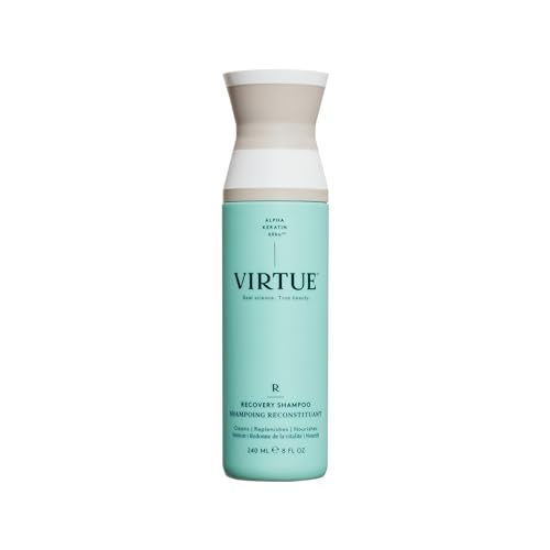 VIRTUE Recovery Sulfate Free Shampoo with Keratin and Baobab Seed Oil for Damaged Hair, Color Safe – Coconut