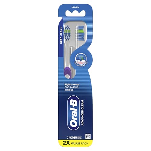 Oral-B Pro Health Fights Plaque & Tartar, 2 Count Medium Manual - Product Imagery