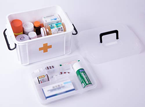 White Large Empty Medical Box for Home Emergency Supplies, - Product Imagery