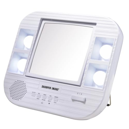 JERDON Lighted Makeup Mirror with 5X Magnification - White - J1025 – White, Plastic