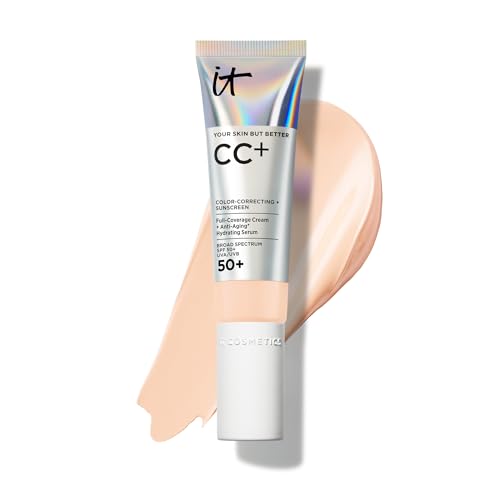 IT Cosmetics CC+ Cream with SPF 50+ Full Coverage Foundation Natural Finish – 04C Fair Beige (very fair with pink undert