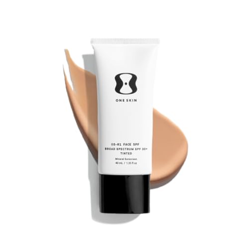 oneskin Face SPF 30+ | Broad Spectrum Tinted Mineral Sunscreen, - Product Imagery