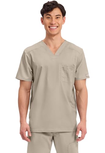 Cherokee WW Revolution Scrub for Men's Tuckable V-Neck Top 1 - Product Imagery