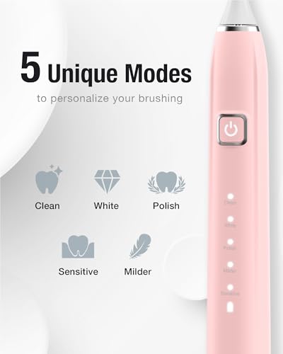 7AM2M Sonic Electric Toothbrush for Adults & Kids, One Charge - Product Imagery