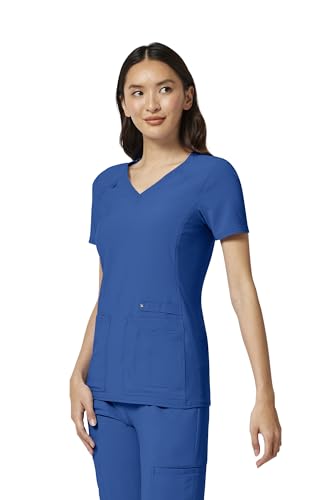 Cherokee Women's Medical Scrub Top Iflex V-Neck Knit Panel Top - Product Imagery
