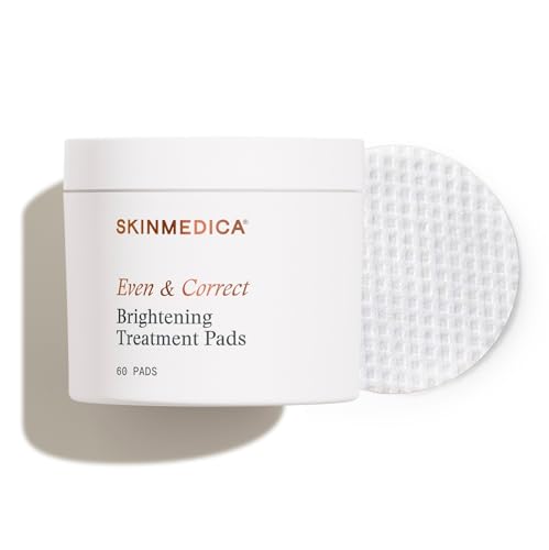SkinMedica Even & Correct Brightening Treatment Pads, 60 Count – Natural, Aloe, 60 Count (Pack of 1)