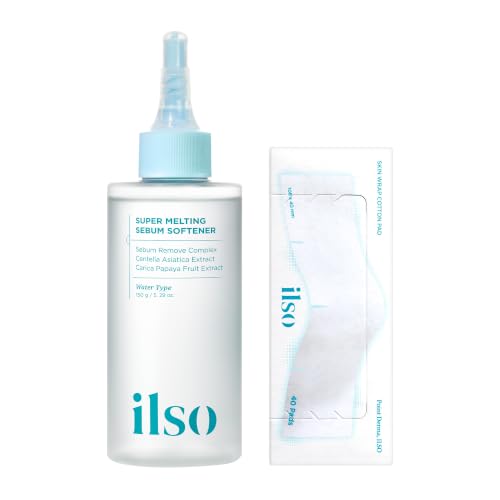 ILSO Melting Sebum Softener Cleanser 5.07 fl oz, Sebaceous Filament & Blackheads Care – Hypoallergenic, Unscented, 5.07 