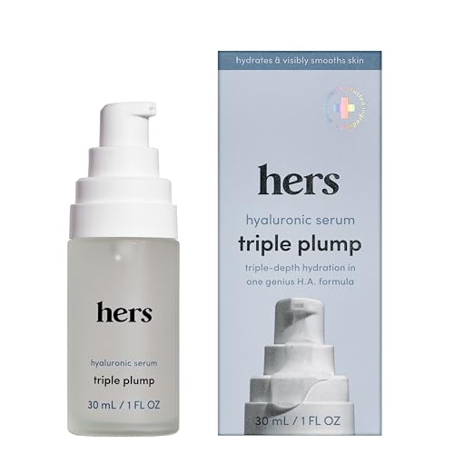 HIMS & HERS hers Triple Plump Hyaluronic Face Serum - Deeply Hydrating Hyaluronic Acid Face Serum with 3 Different Molec