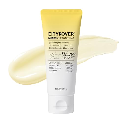 bonkorea CITYROVER Skin Booster Cream with Vitamin C, 8 Hyaluronic Acids, Ceramide & Beta Glucan, Hydrating Face Moistur