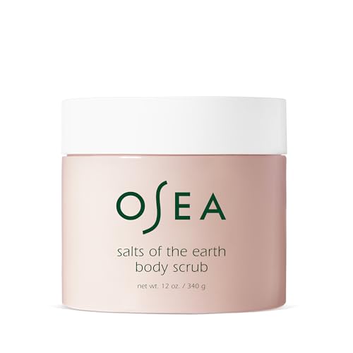 OSEA Salts of the Earth Body Scrub 12 oz - Pink Himalayan Salt Scrub - Gentle Body Exfoliation Skincare - Ideal Spa Gift