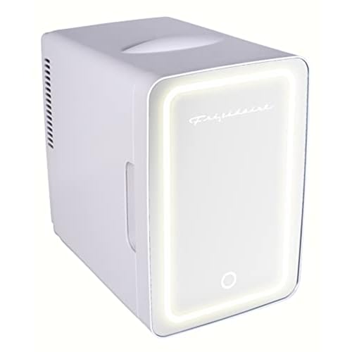 Frigidaire Mini Personal Fridge Cooler, LED Lighted Mirror, 6.5L - Product Imagery