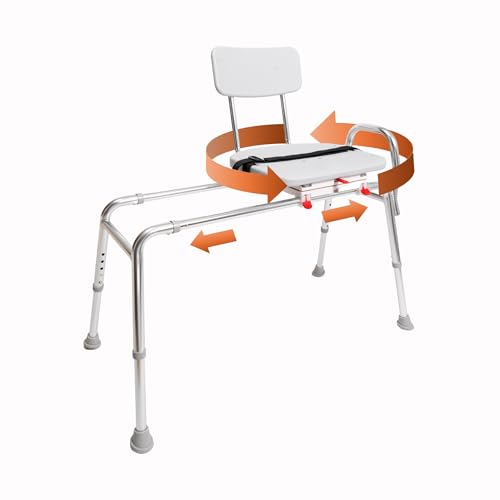 Tub Transfer Bench with Swivel Seat, for Elderly & Disabled, - Product Imagery