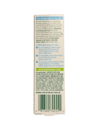 Simple Water Boost Hydrating Booster, Dry Sensitive Skin, 0.85 - Product Imagery