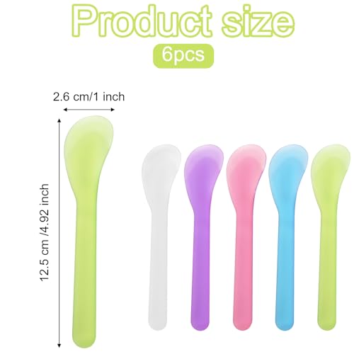 6 pcs Makeup Scoop Spatulas 5 Color Lotion Spatula 5 In Facial - Product Imagery