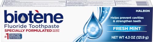 Biotene Fluoride Toothpaste for Dry Mouth Symptoms, Fresh Mint, - Product Imagery
