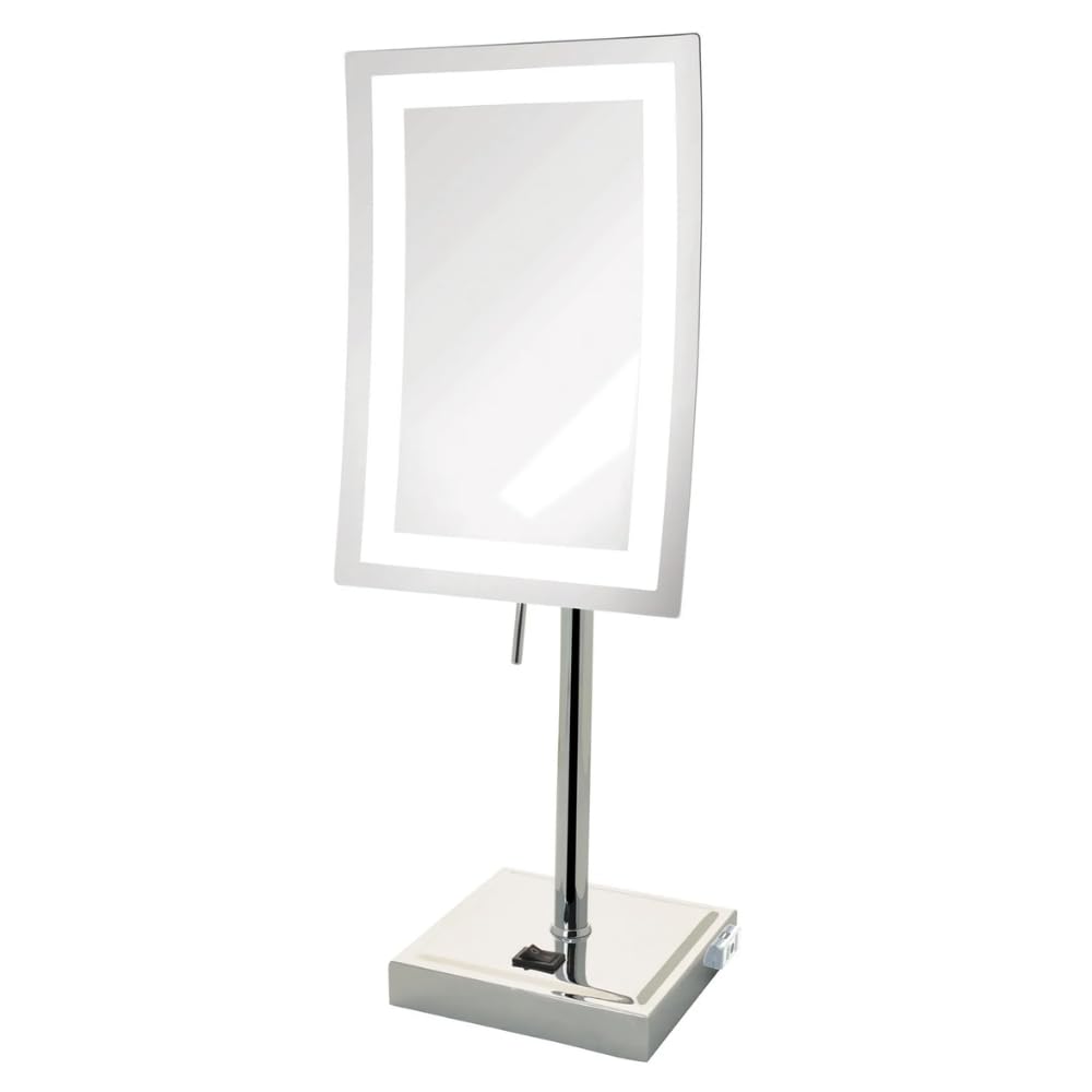 JERDON Lighted Makeup Mirror with 5X Magnification - Chrome - - Product Imagery