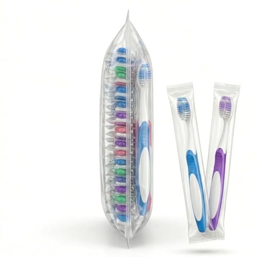Trueocity 30 Pack Individually Wrapped Toothbrushes - Medium - Product Imagery