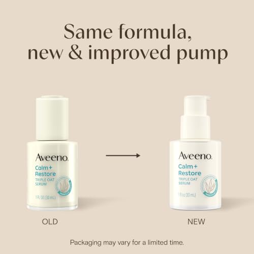 Aveeno Calm + Restore Triple Oat Face Serum, 1 fl. oz - Product Imagery
