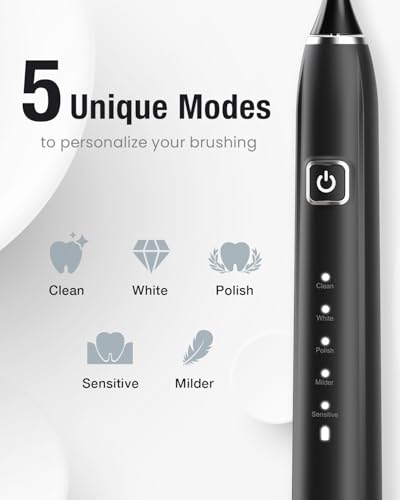 7AM2M Sonic Electric Toothbrush for Adults,Type-C Charging Run - Product Imagery