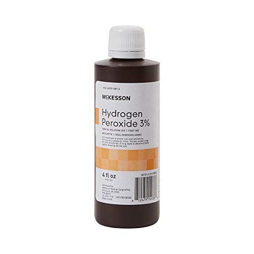 McKesson Hydrogen Peroxide 3%, 4 oz [Pack of 1] Topical Solution - Product Imagery
