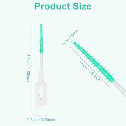 Dental Floss Picks, 200 Count, Soft Rubber Brush Head, - Product Imagery