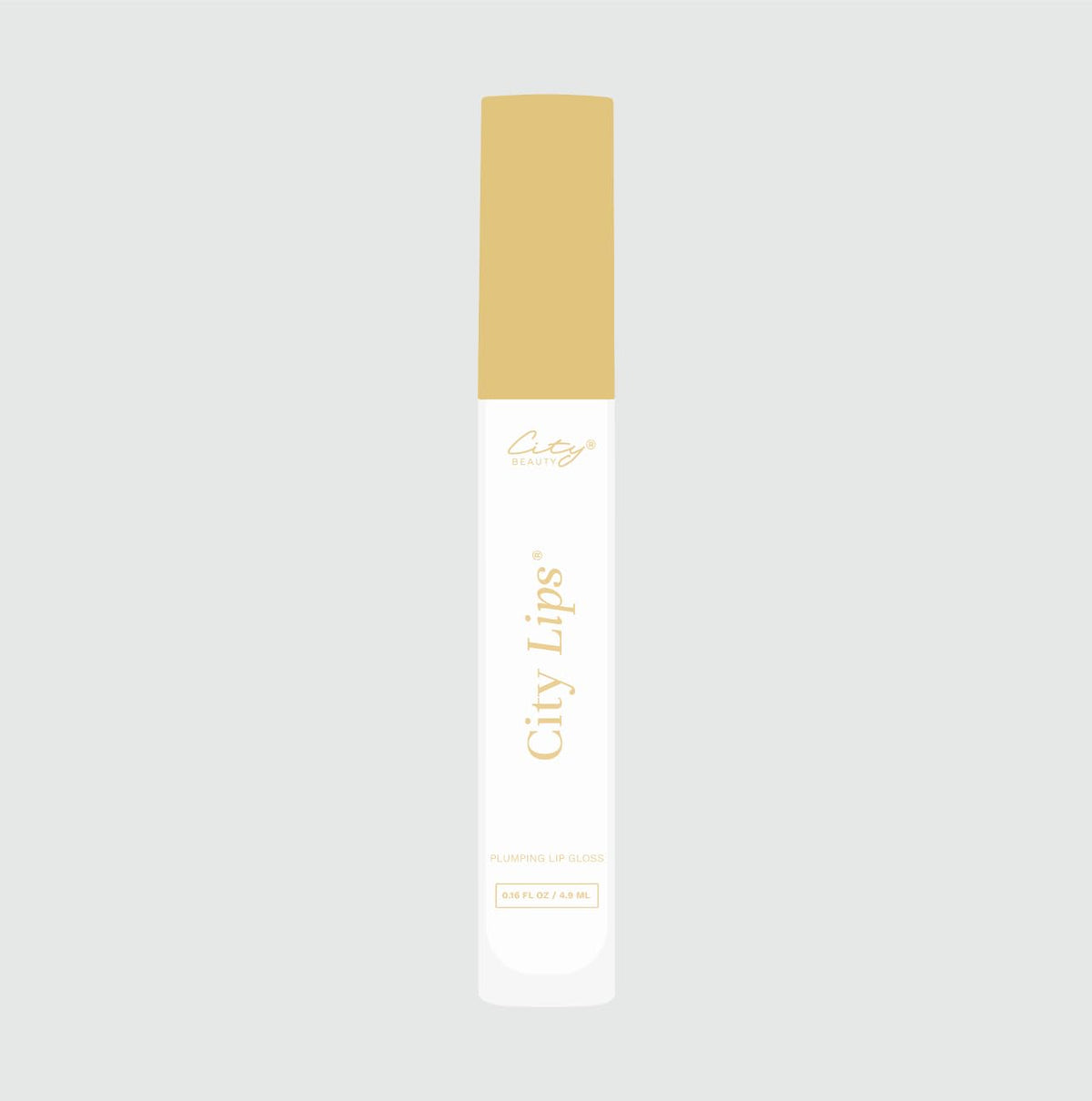 City Beauty City Lips Clear Plumping Lip Gloss, Hyaluronic Acid 0.16oz – close-up detail in Clear