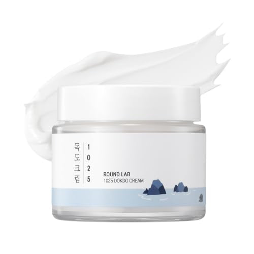 ROUND LAB 1025 Dokdo Cream 2.71 Fl Oz, 48-Hour Deep Hydrating - Product Imagery