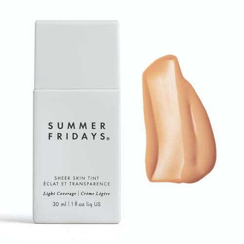 Summer Fridays Sheer Skin Tint - Tinted Moisturizer with Hyaluronic Acid - Helps Diminish Uneven Skin Tone - Sheer to Li