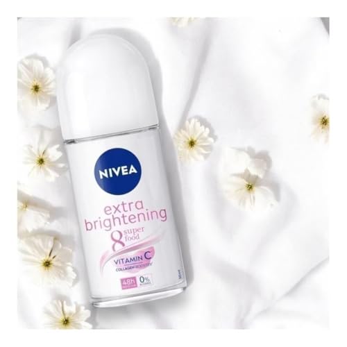 NIVEA Extra Brightening Flavor, Roll-On Deodorant, Alcohol-Free, - Product Imagery