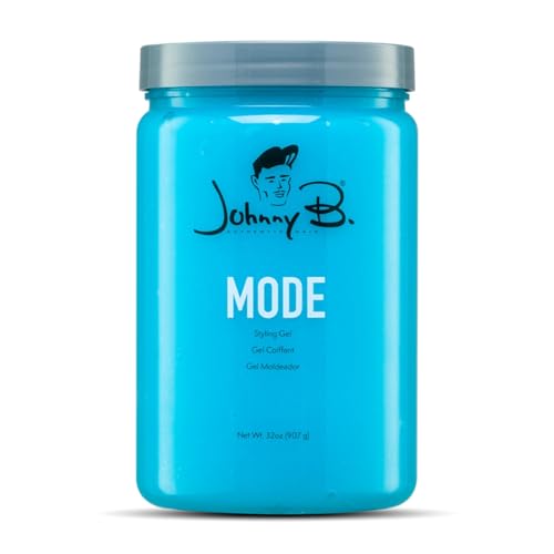 JOHNNY B. Mode Professional Hair Styling Gel, Long Lasting, Alcohol-free, No-flake formula – BPA Free, Citrus