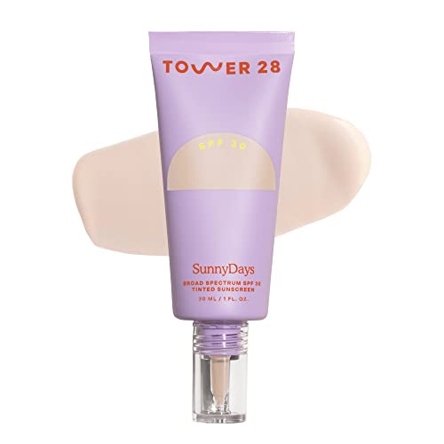 Tower 28 Foundation with SPF 30, SunnyDays Tinted Sunscreen, 05 (1 oz) – 05 FAIRFAX, Alcohol Free