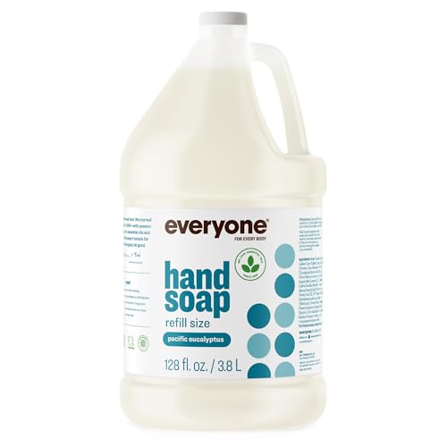 everyone for every body Everyone Liquid Hand Soap Refill, Pacific Eucalyptus, 1 Gallon – Clear, Eucalyptus