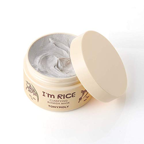 TONYMOLY I'm Rice Clarifying Blemish Kaolin Clay Mask, Face Pore - Product Imagery