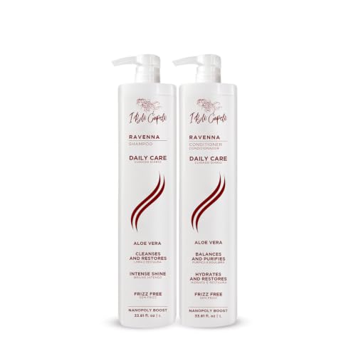I Belli Capelli Ravenna Daily Care Shampoo and Conditioner Set, 2x1L – Natural Fragrance, Daily Care Kit