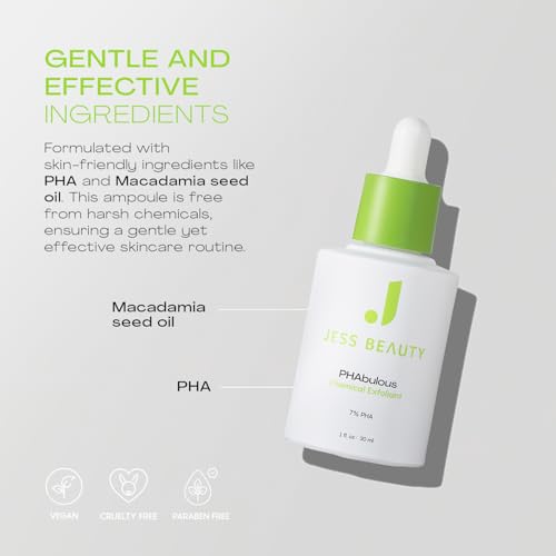 JESS BEAUTY | PHAbulous Exfoliating Serum | Gentle PHA Exfoliant - Product Imagery