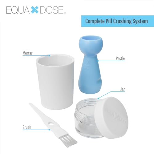 EQUADOSE Pill Crusher for Adults, Seniors & Pets, Pug Tablet - Product Imagery