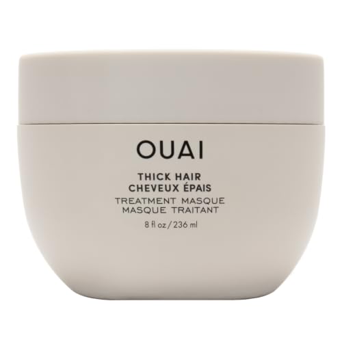 OUAI Thick Hair Mask for Dry Damaged Hair, Rich Deep Conditioner, 8 oz – Gluten Free, Paraben Free, Phthalate Free, Sulf