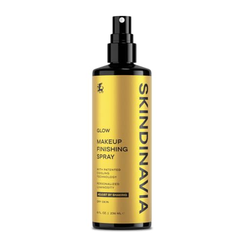 Skindinavia Glow Makeup Setting Spray for Dry/Normal Skin, 8 oz, 16+ Hours