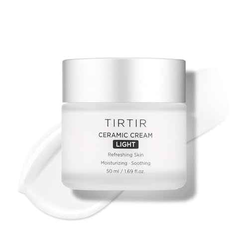 TIRTIR Ceramic Cream Light | Deep moisturizer for Glass Skin, Polyglutamic acid, Centella Asiatica Extract, Skin barrier
