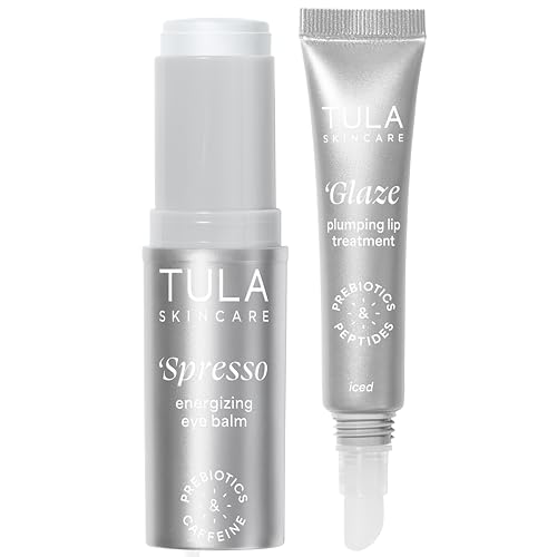 TULA Skin Care Golden Duo, Cappuccino Eye Balm & Lip Treatment, 2-Piece Set