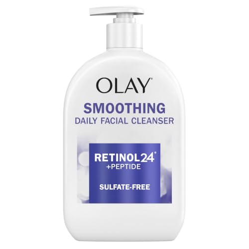 Olay Face Wash Daily Facial Cleanser with Retinol, Peptides and - Product Imagery