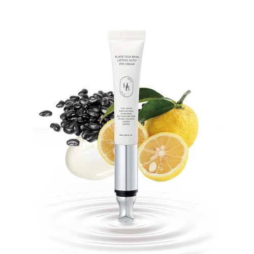 HEVEBLUE Black Yuja Bean Lifting Auto Eye Cream - Sensitive Skin, Vegan, Hypoallergenic, Korean Skincare, Wrinkle Care D