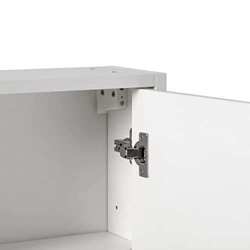 Basicwise Wall Mount Bathroom Mirrored Storage Cabinet with Open - Product Imagery