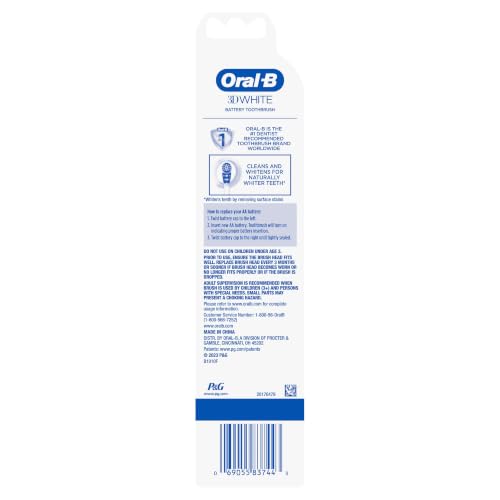 Oral-B 3D White Action Power Toothbrush, 1 Count (Colors May - Product Imagery