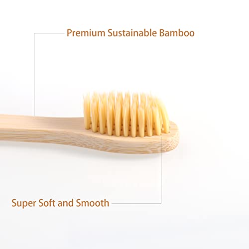 Custom Name Biodegradable Bamboo Toothbrushes, Personalized Soft - Product Imagery