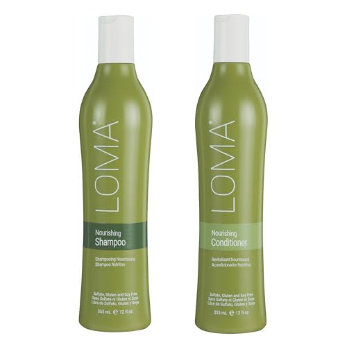 Loma Hair Care Nourishing Shampoo & Conditioner Duo – soy free,sulfate free,gluten free, Cranberry, Pear