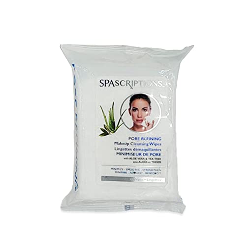 SpaScriptions Makeup Cleansing Wipes 30 CT, Variety 4 pack,02786 - Product Imagery