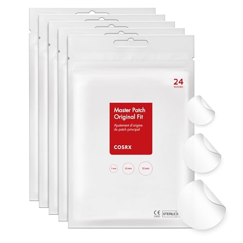 COSRX Acne Pimple Patches Absorbing Hydrocolloid Spot, 3 Size - Product Imagery