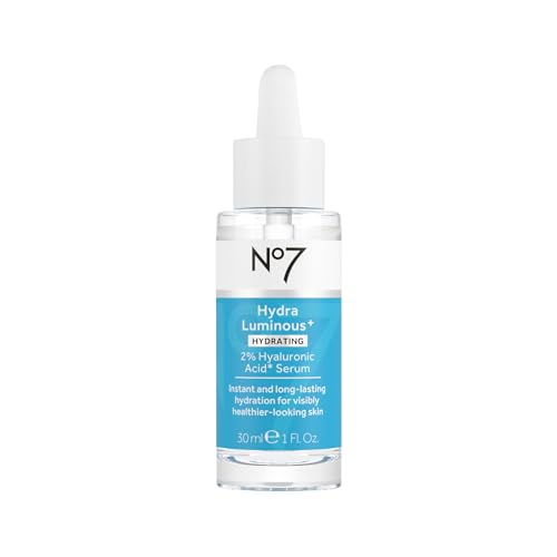 No7 HydraLuminous+ 2% Hyaluronic Acid Serum, 1 Fl Oz - Product Imagery