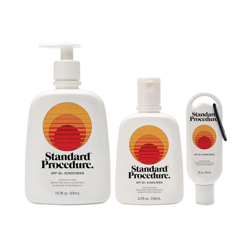 Standard Procedure. SPF 50 + Sunscreen, Refill Trio, 4HR Water - Product Imagery